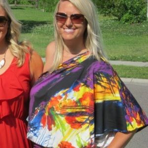 Multicolor Jessica Simpson dress, only worn once!